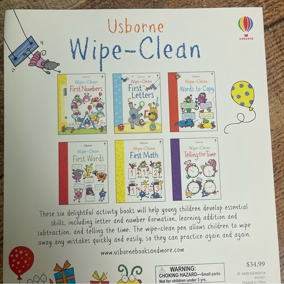 NEW Usborne Wipe Clean Learning Dry Erase Workbooks Bundle Pack - Picture 4 of 9